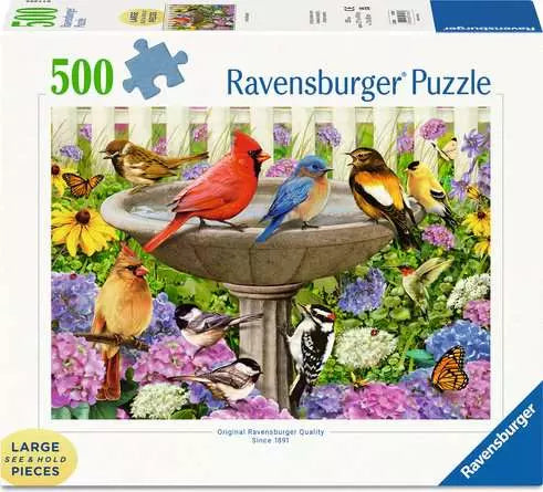 Jigsaw Puzzle At the Birdbathg - 500 Pieces