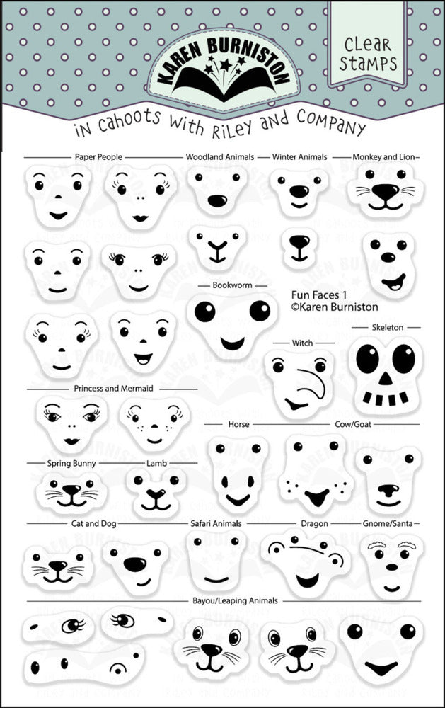 Clear Stamp, Fun Faces 1