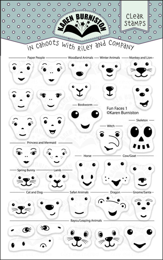 Clear Stamp, Fun Faces 1