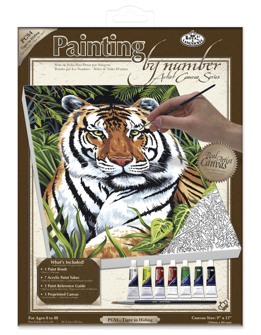 Painting By Number Artist Canvas Series, Small - Tiger in Hiding