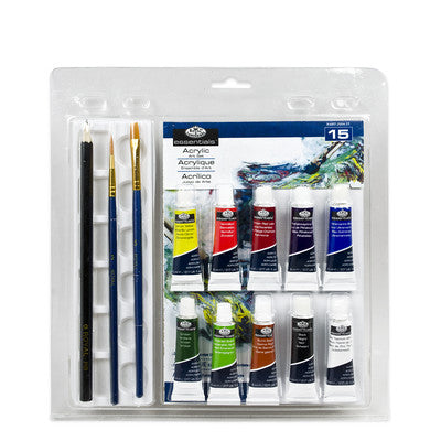 Essentials Clamshell Artist Set, Acrylic (15pc)