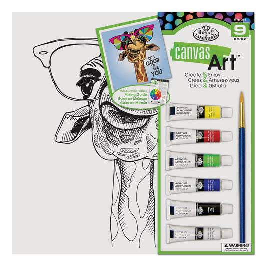 Cool Art Canvas Art Painting Set, Fish Giraffe