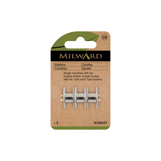 MILWARD GREEN Bobbin Singer Metal/3 Pcs