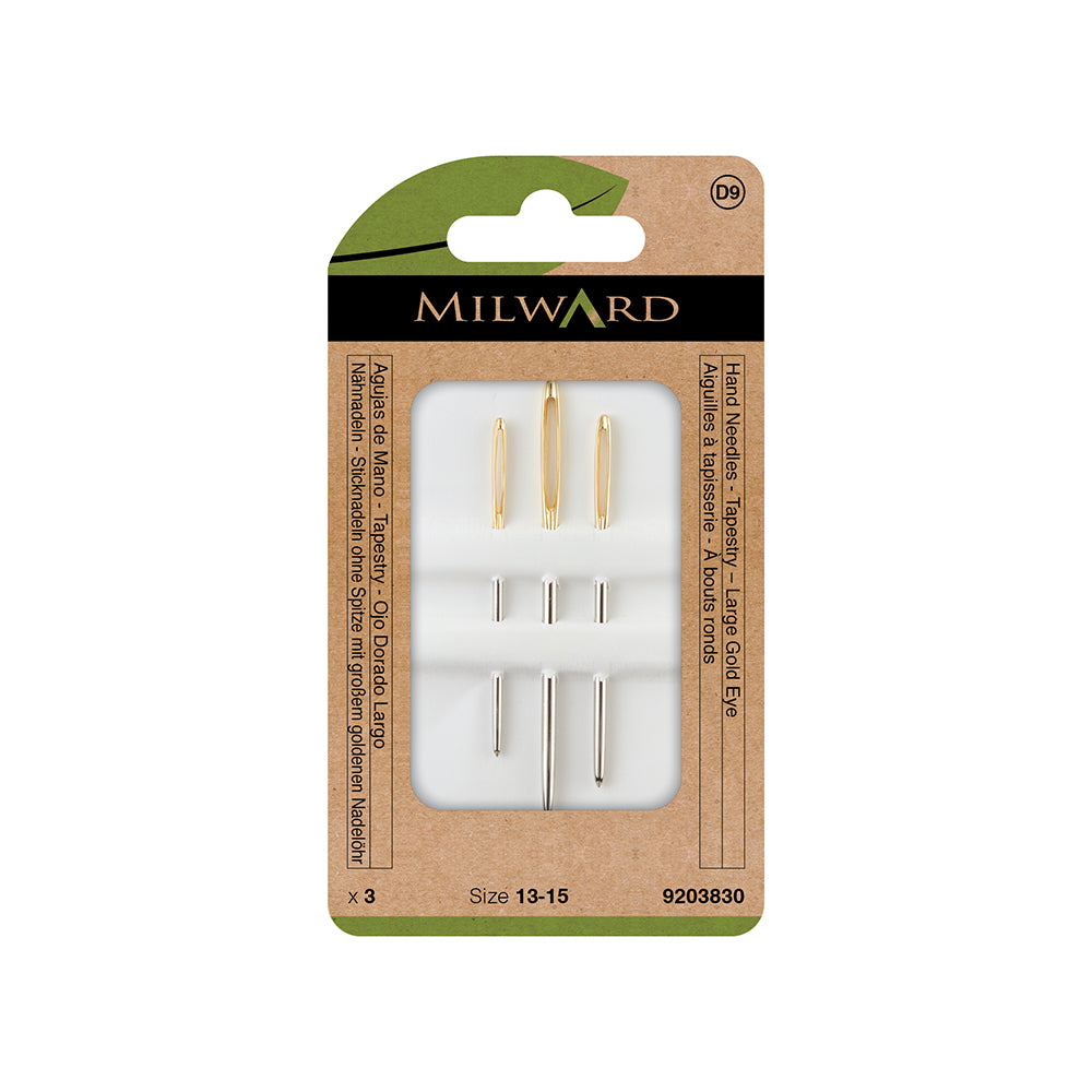 MILWARD GREEN Hand Needle Tapestry #13-15, Large Gold Eye