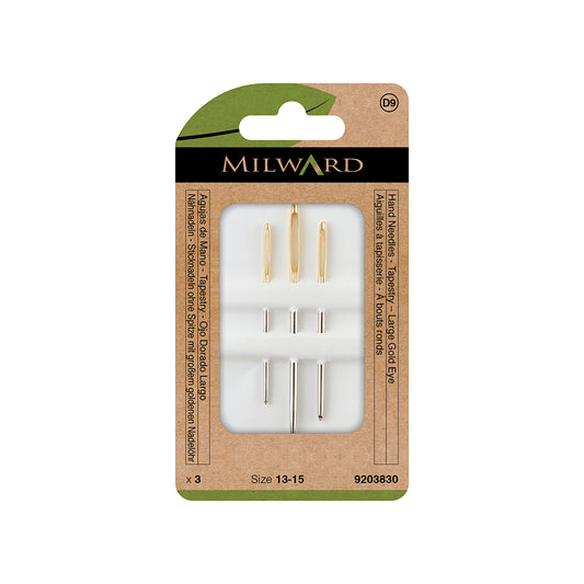 MILWARD GREEN Hand Needle Tapestry #13-15, Large Gold Eye