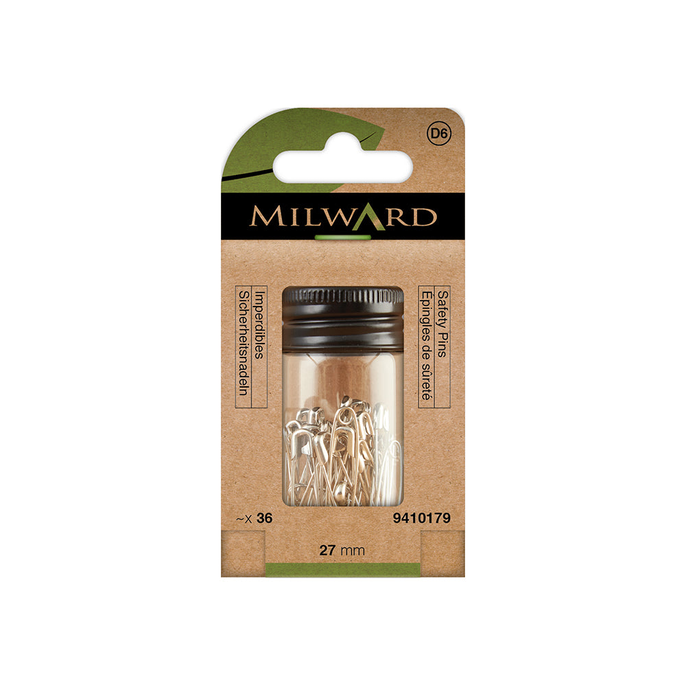 MILWARD GREEN Safety Pin/Nickle