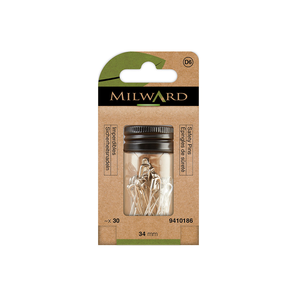 MILWARD GREEN Safety Pin/Nickle