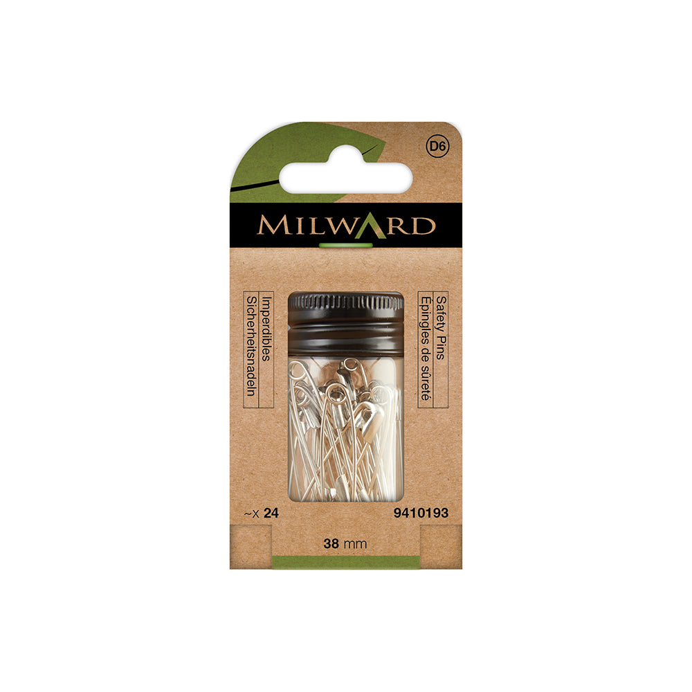 MILWARD GREEN Safety Pin/Nickle