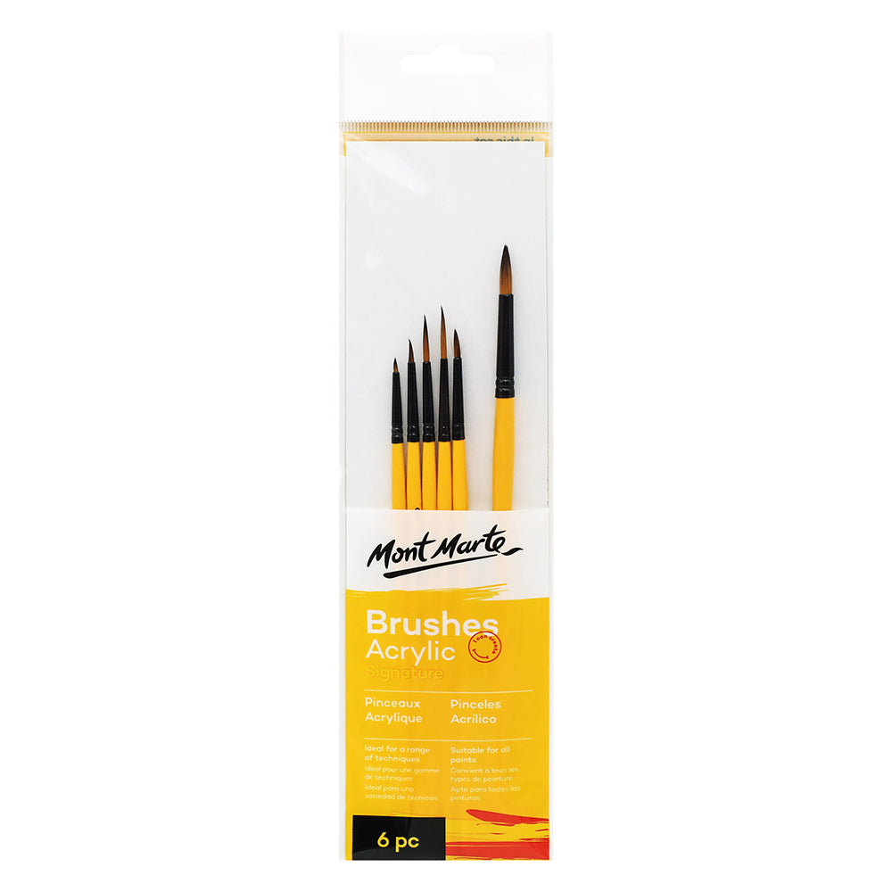 MONT MARTE Gallery Series Brush Set Acrylic - 6pcs