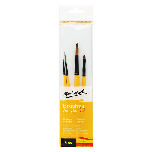 MONT MARTE Gallery Series Brush Set Acrylic - 4pcs