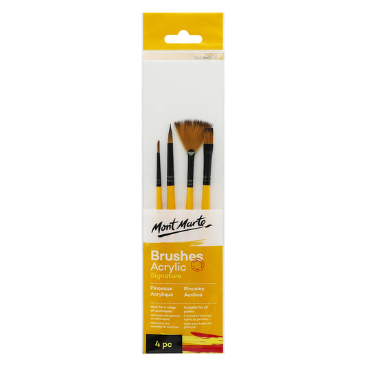 MONT MARTE Gallery Series Brush Set Acrylic - 4pcs