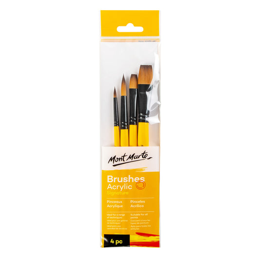 MONT MARTE Gallery Series Brush Set Acrylic - 4 pcs