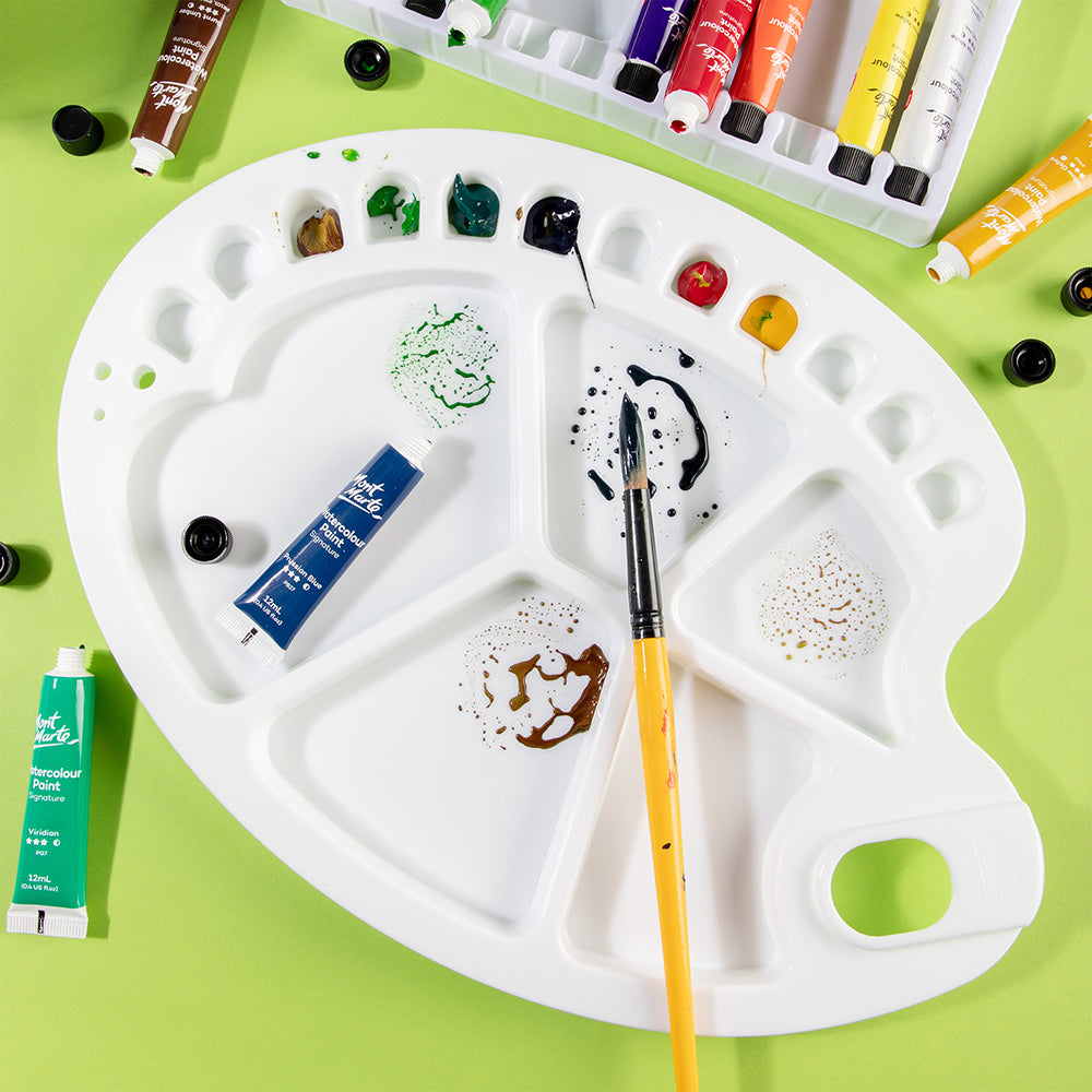 MONT MARTE Oval Plastic Palette - 34 x 25cm (13.3 x 9.8in)