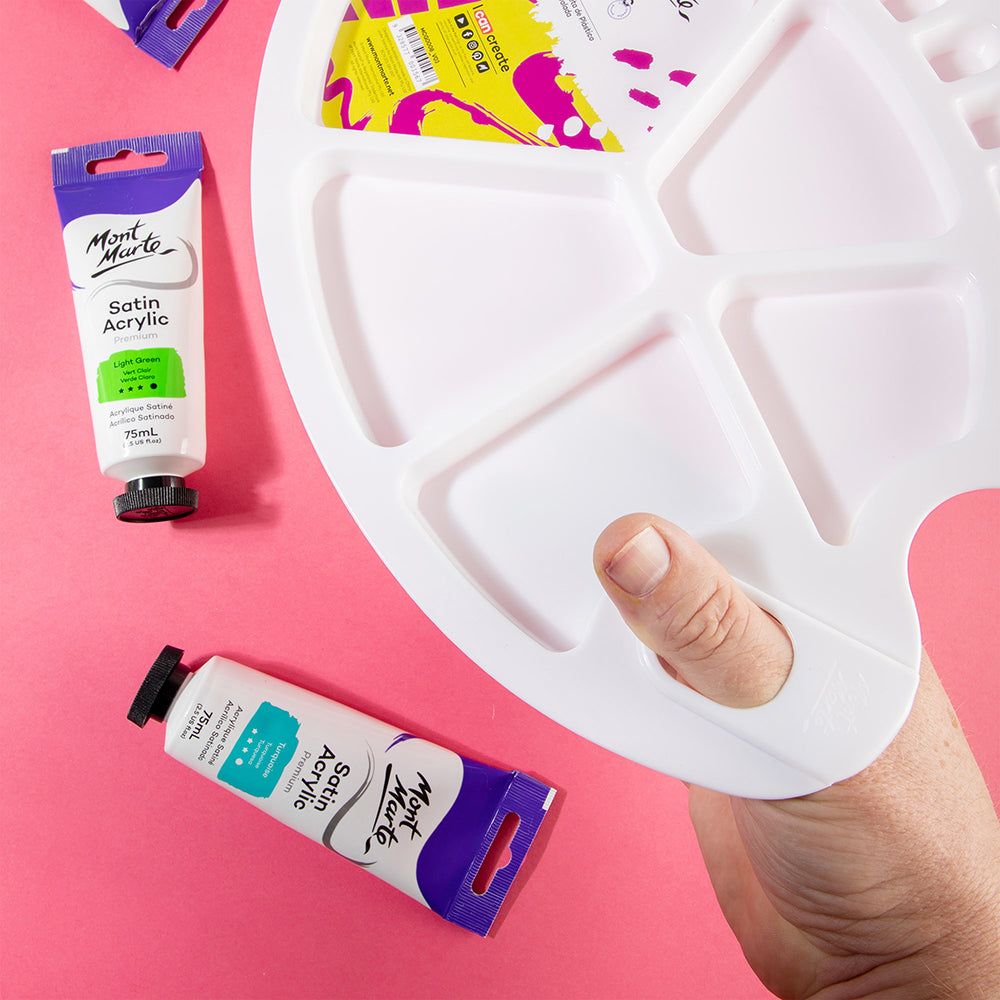 MONT MARTE Oval Plastic Palette - 34 x 25cm (13.3 x 9.8in)