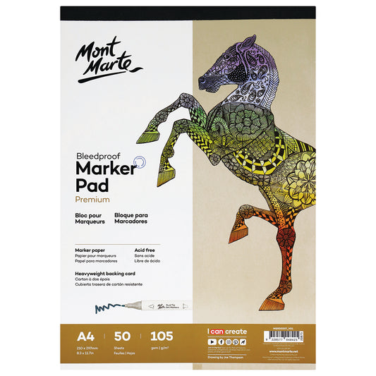 MONT MARTE Marker Pad Bleedproof A4 - 50 sheets