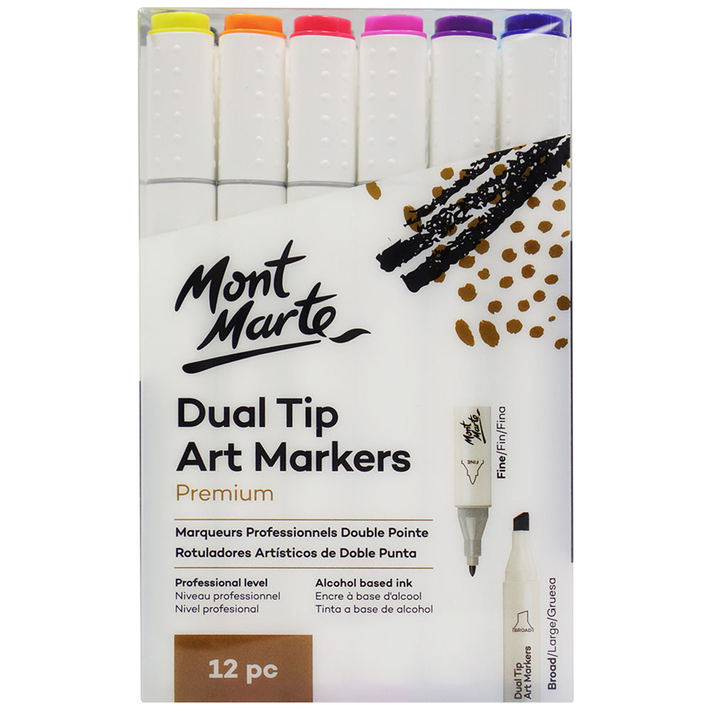 MONT MARTE Dual Tip Art Markers - 12pcs