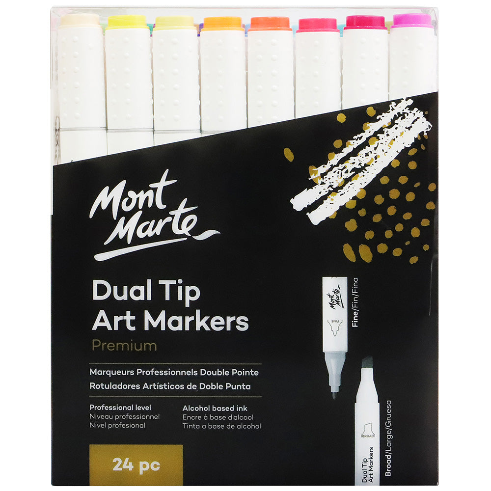 MONT MARTE Dual Tip Alcohol Markers - 24pcs