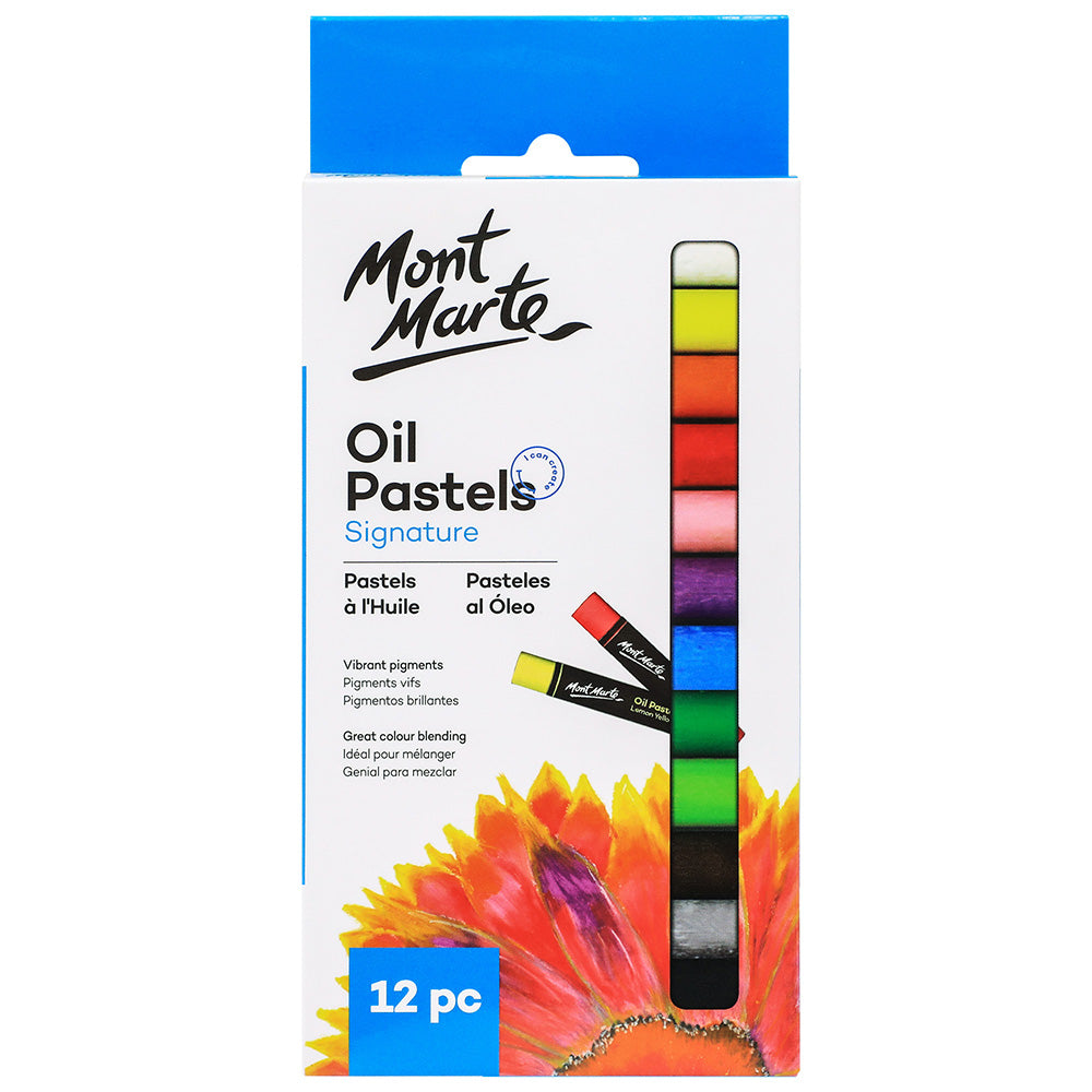 MONT MARTE Oil Pastels - 12pcs