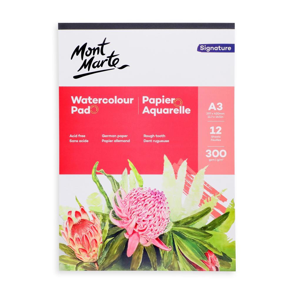 MONT MARTE Premium Watercolour Pad 300g - 12 Sheets - A3