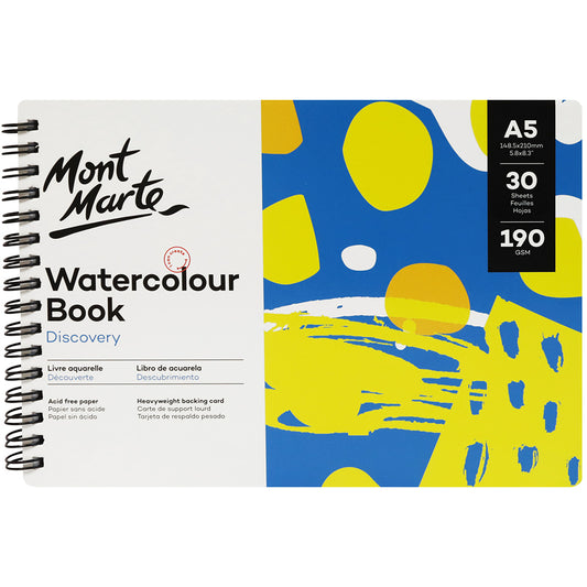 MONT MARTE Watercolour Book 190gsm A5 - 30 sheets