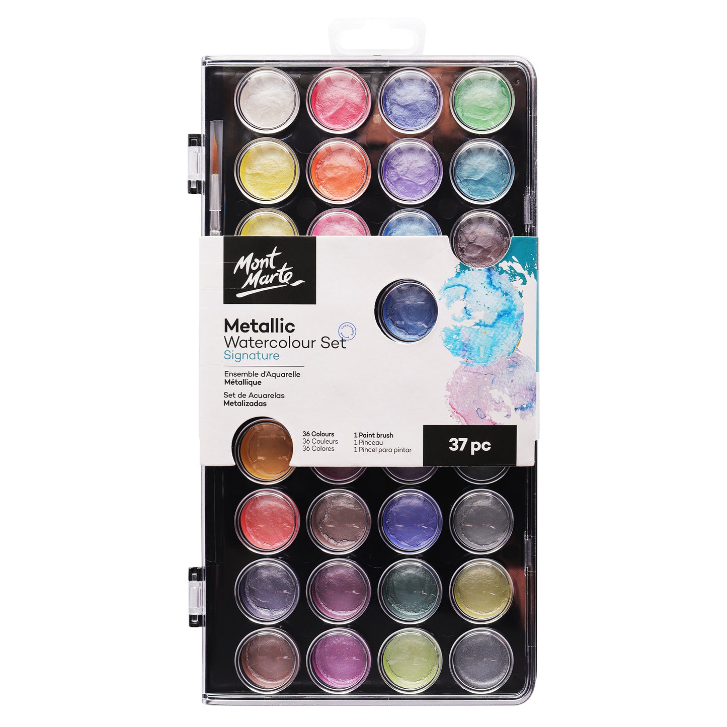 MONT MARTE Metallic Watercolour Cake Set - 37 pcs