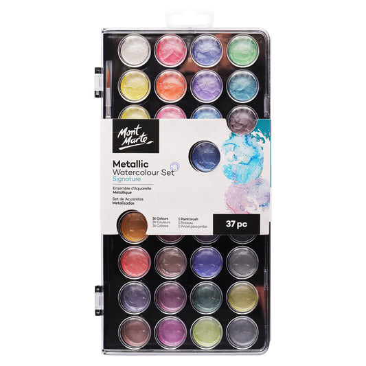 MONT MARTE Metallic Watercolour Cake Set - 37 pcs