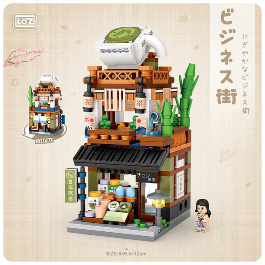 Matcha Tea Cake Shop | LOZ 1656 Building Bricks Mini Street