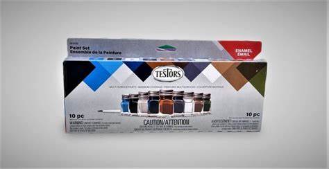 Testors Military Flat Enamel Paint Set (8 Colors & Thinner) 281230