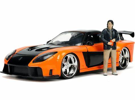 1995 Mazda RX-7 Widebody With Han Figure 1/24 Scale Diecast