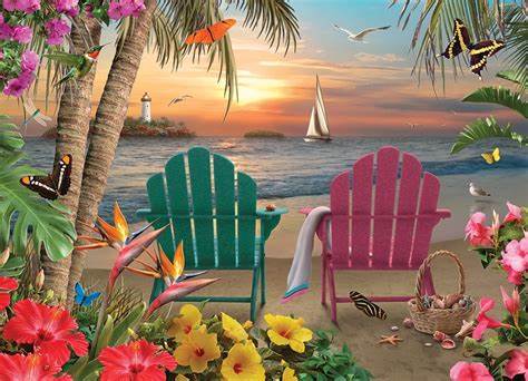 Cobble Hill Island Paradise 500 pc Puzzle