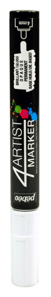 4Artist Marker, 4mm Round Tip - White