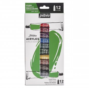 Studio High Viscosity Acrylic Paint Set, 12 x 12ml
