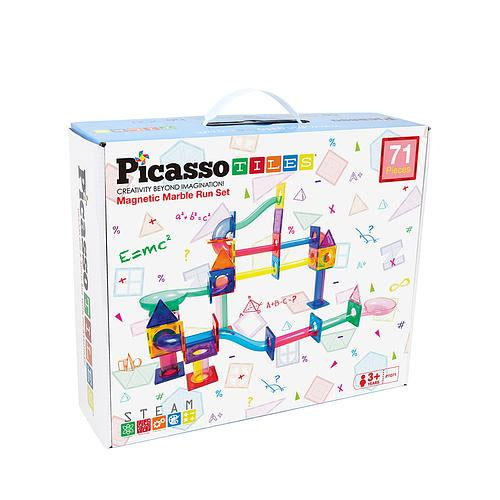 PicassoTiles MAGNETIC MARBLE RUN - 71PC