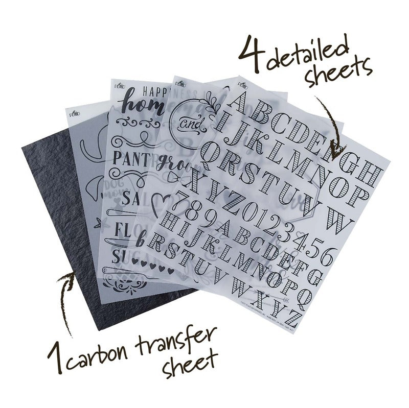 Engraving Patterns Sheets, Lifestyle (5pc)