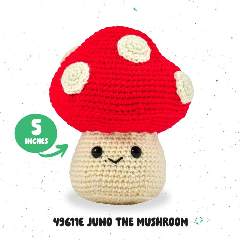 Amigurumi Crochet Kit, 5" Juno the Mushroom - Intermediate