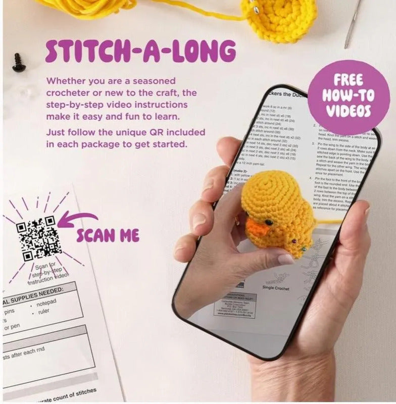 Amigurumi Crochet Kit, 5" Juno the Mushroom - Intermediate