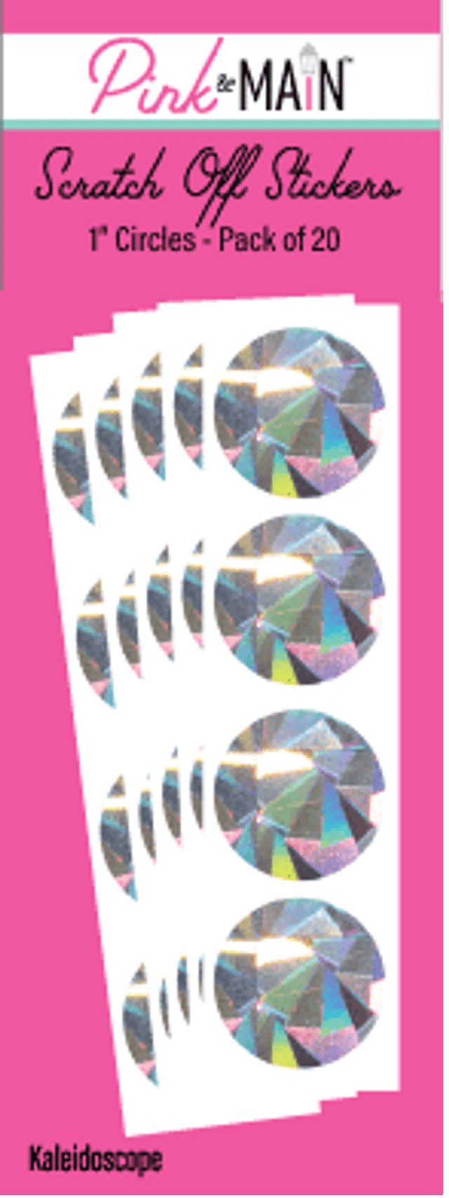 Kaleidoscope 1" Circle Scratch Off Stickers