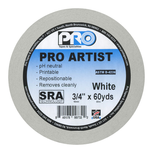 Pro Artist Tape, White - 3/4" x 60yds