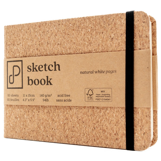 Sketch Book, 11cm x 15cm, Natural White Pages