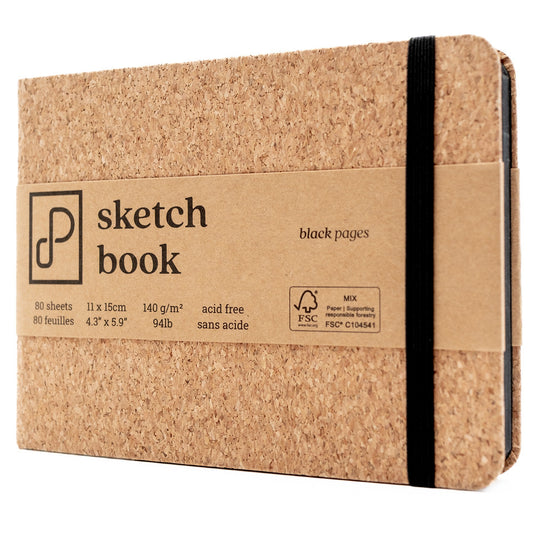 Sketch Book, 11cm x 15cm, Black Pages