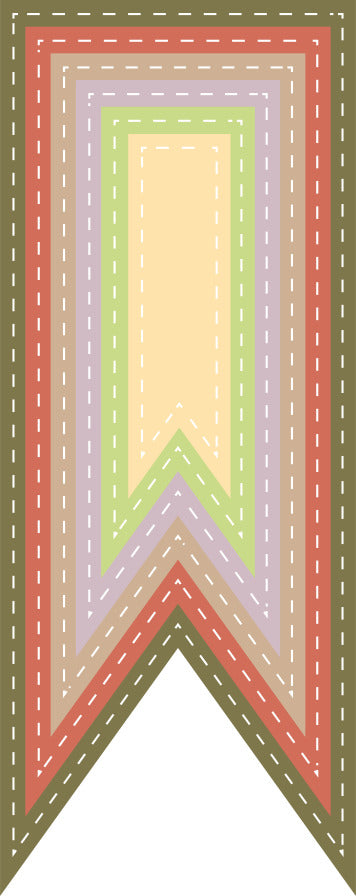 Die, Nesting Stitched Pennants