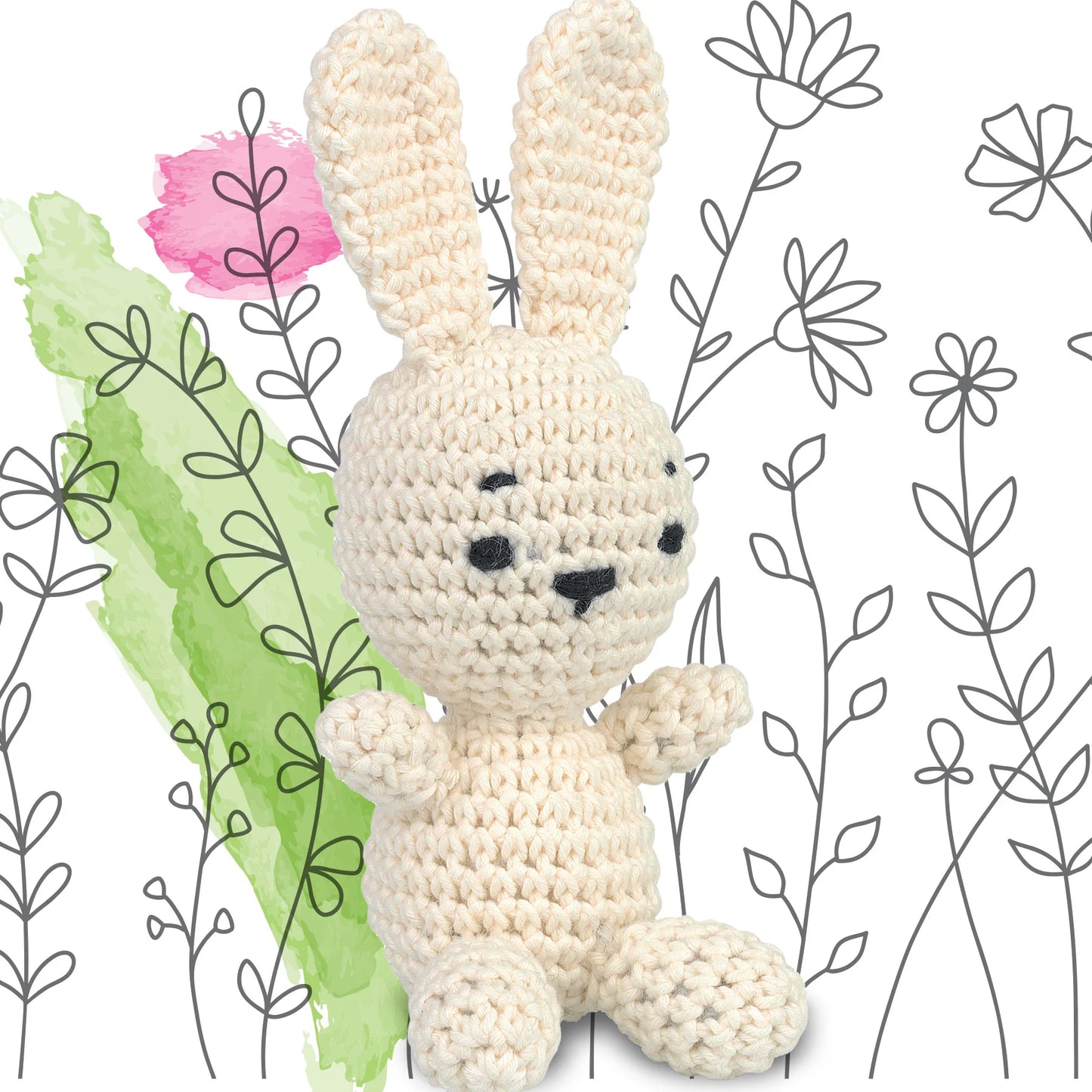Knitty Critters - Pouch Pals I Popcorn The Bunny