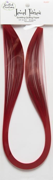 Metallic & Jewel Tone Quilling Papers, Ruby 3/8"