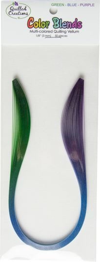 Color Blend Quilling Papers, Green-Blue-Purple 1/8"