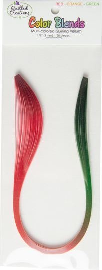 Color Blend Quilling Papers, Red-Orange-Green 1/8"