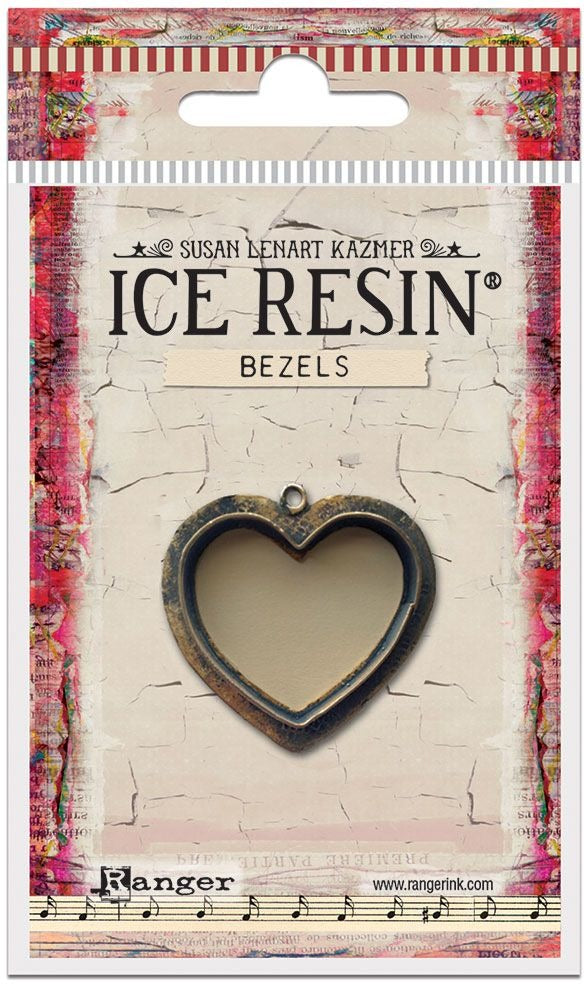 Milan Bezels, Antique Bronze, Heart, Large