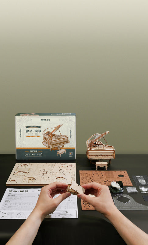 ROKR 3D Wooden Puzzle, Mechanical Music Box - Magic Piano