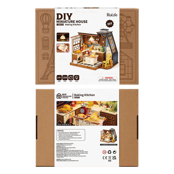 Rolife DIY Miniature House, Baking Kitchen DG172