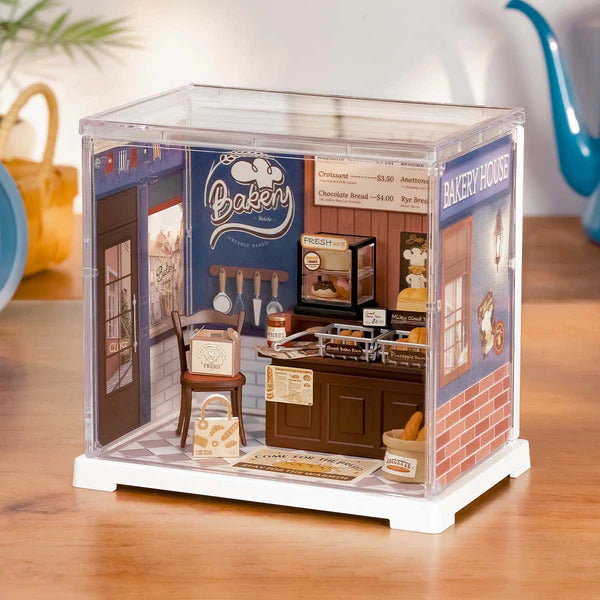 Rolife Mini Super Creator DIY Miniature House Kit, Butter Bakery House