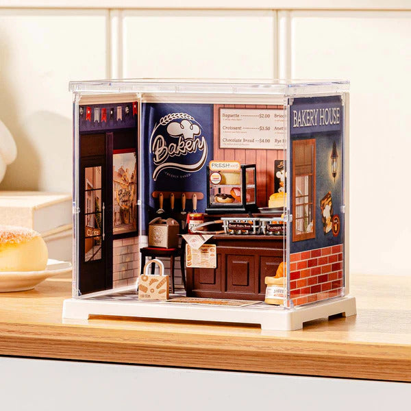 Rolife Mini Super Creator DIY Miniature House Kit, Butter Bakery House